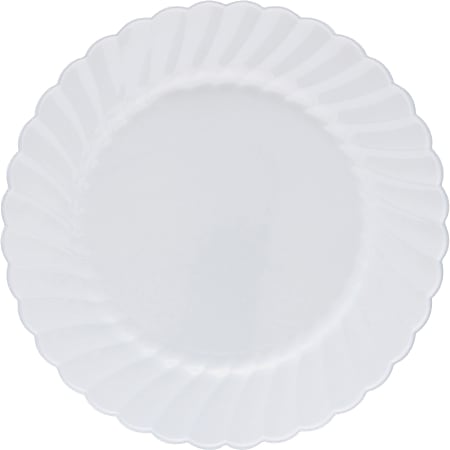 Classicware WNA Comet Heavyweight Plastic White Plates - 6" Diameter Plate - Plastic - Disposable - White - 12 Piece(s) / Pack