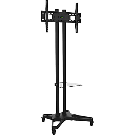 Ematic Black Mobile TV Stand and Mount for 32"-55" Screens - 32" to 55" Screen Support - 110 lb Load Capacity - Black