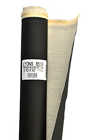 Lyons Black Canvas Roll, 63" x 6 Yd.