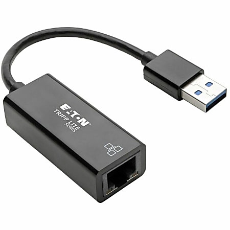 Tripp Lite USB 3.0 SuperSpeed to Gigabit Ethernet Adapter RJ45 10/100/1000 Mbps - Network adapter - USB 3.0 - Gigabit Ethernet - black