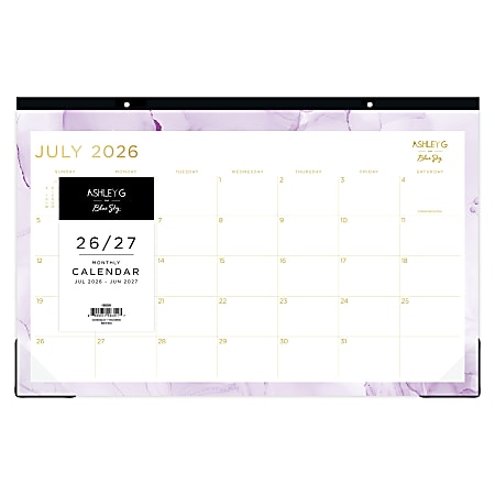 DESK PAD PLANNING CALENDAR AG SMOKE PURPLE - 17X11 AY26-27 MONTHLY 