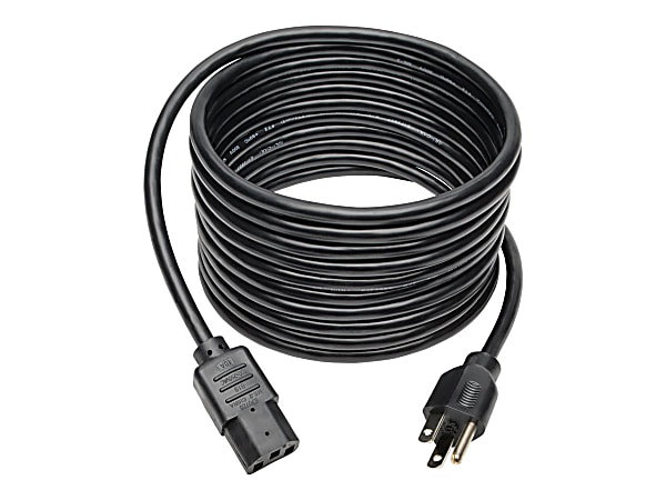 Eaton Tripp Lite Series Desktop Computer AC Power Cable, NEMA 5-15P to C13 - 10A, 125V, 18 AWG, 15 ft. (4.57 m), Black - Power cable - power IEC 60320 C13 to NEMA 5-15 (M) - AC 110 V - 15 ft - black