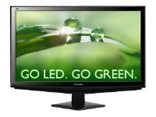 ViewSonic VA2448M-LED - LED monitor - 24" (23.6" viewable) - 1920 x 1080 Full HD (1080p) - 300 cd/m² - 1000:1 - 5 ms - DVI-D, VGA - speakers - black