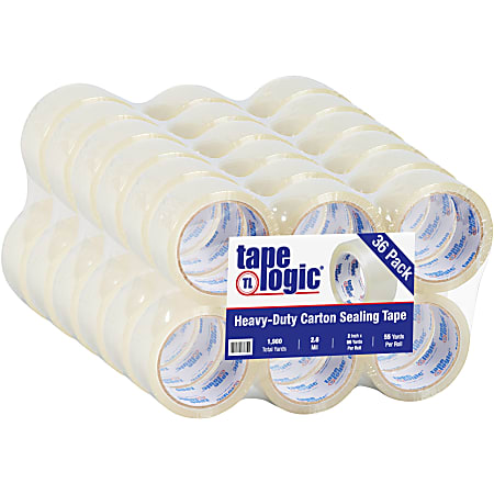Tape Logic® Acrylic Tape, 2.6 Mil, 2" x 55 Yd., Clear, Case Of 36