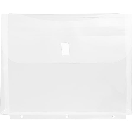 JAM Paper® Plastic 3-Hole Punch Binder Envelopes, 8-5/8&quot;