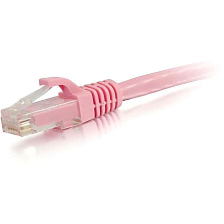 C2G-7ft Cat6 Snagless Unshielded (UTP) Network Patch Cable - Pink - Category 6 for Network Device - RJ-45 Male - RJ-45 Male - 7ft - Pink