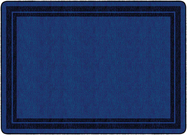 Flagship Carpets Double-Border Rectangular Rug, 72" x 100", Dark Blue