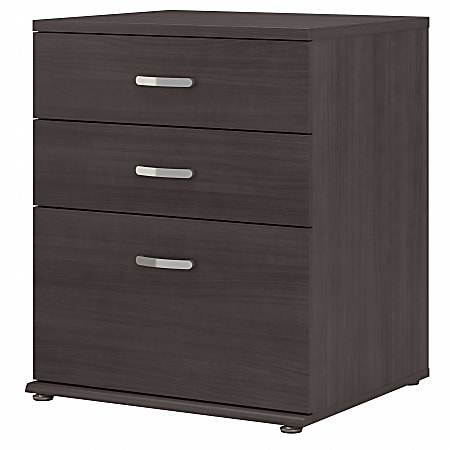 Bush® Business Furniture Universal Floor Storage Cabinet With Drawers, Storm Gray, Standard Delivery