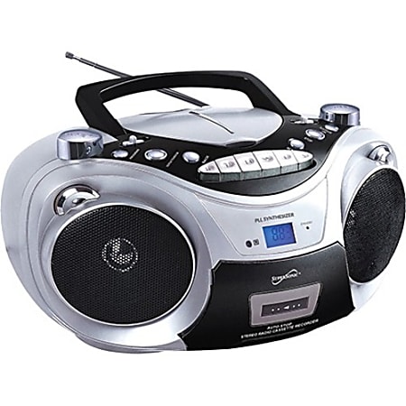 Supersonic Portable Bluetooth Audio System - 1x Disc Integrated - Silver LCD - 99 Programable Tracks - SC739BTSLVR