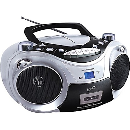 Supersonic Portable Bluetooth Audio System - 1 x Disc Integrated - Silver LCD - 99 Programable Tracks - CD-DA, MP3 - 1.71 MHz AM - 108 MHz FM - USB - Auxiliary Input