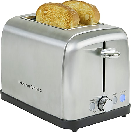 Nostalgia Electrics HomeCraft 2-Slice Extra-Wide Slot Toaster, Stainless Steel