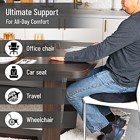 Mind Reader Ergonomic Orthopedic Seat Cushion Memory Foam 2 34 H x