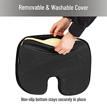 Mind Reader Ergonomic Orthopedic Seat Cushion Memory Foam 2 34 H x