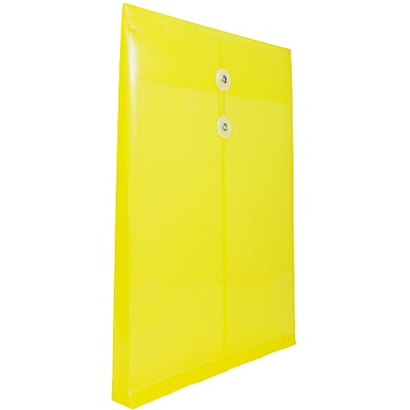 JAM Paper Open End Plastic Envelopes Legal Size 9 34 x 14 12 Button ...