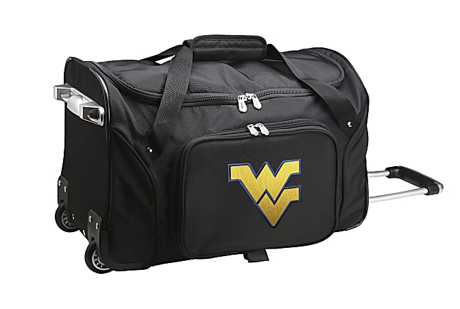 Denco Sports Luggage Rolling Duffel Bag, West Virginia Mountaineers, Black