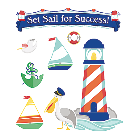 Carson-Dellosa S.S. Discover Set Sail For Success! Bulletin Board Set, Multicolor, Grades Pre-K - 5