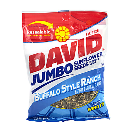 David Jumbo Seeds Buffalo Style Ranch 5.25 oz 12 Count - Office Depot