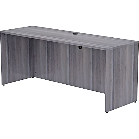 Lorell® 72"W Credenza Computer Desk, Weathered Charcoal