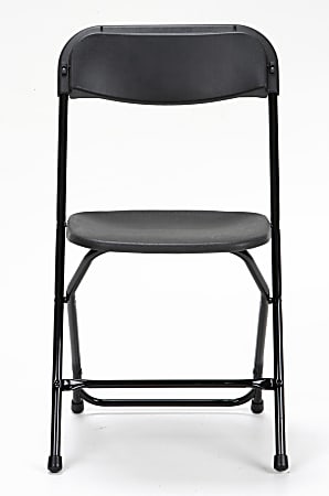 Cosco Classic Collection Resin Folding Chair, Black, Pack Of 8