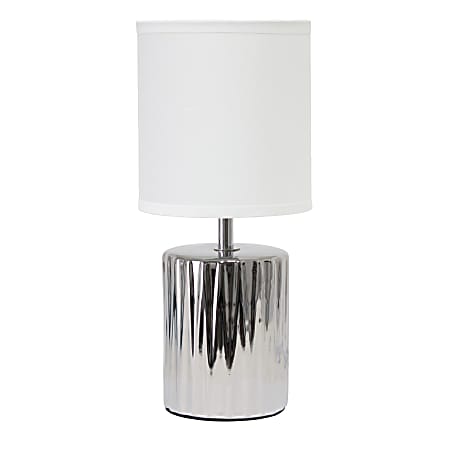 Simple Designs Ruffled Capsule Table Lamp, 11-5/8"H,