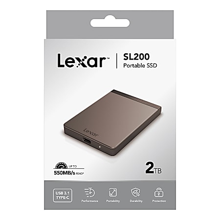 Lexar PSSD SL210 Portable External SSD 500GB 1TB 2TB External Hard Drive  USB 3.1 SSD Solid State Hard Disk for Laptop Computer