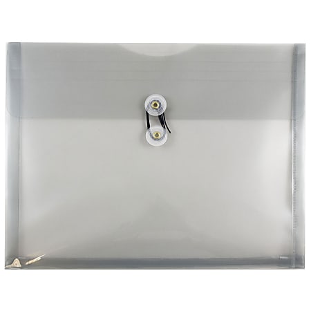 JAM Paper® Booklet Plastic Envelopes, Letter-Size, 9 3/4"