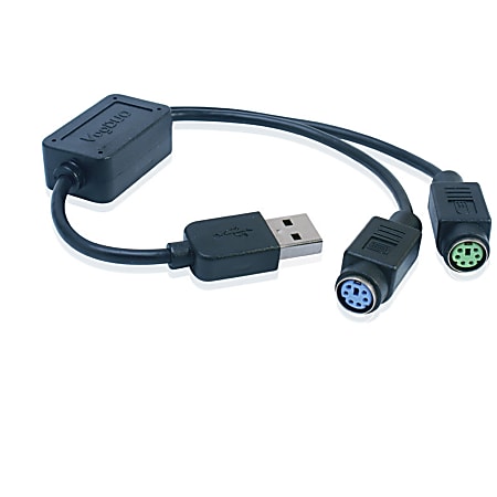 VogDuo USB To PS/2 Adapter Cable, 1', Black