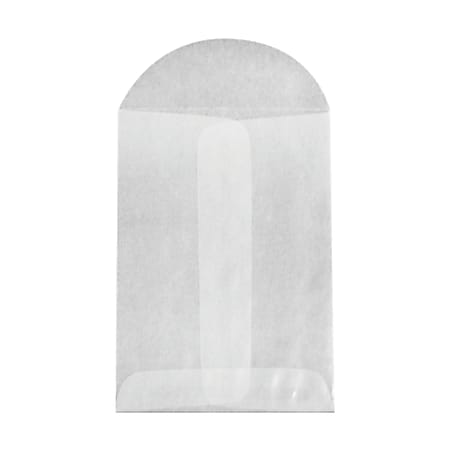 LUX Open-End Envelopes, 3" x 4 1/2", Flap Closure, Glassine, Pack Of 250