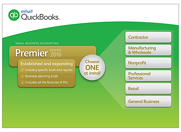 QuickBooks® Premier 2016, Traditional Disc