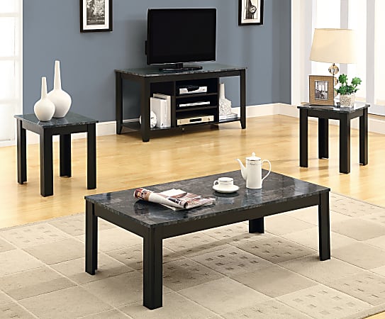 3 piece discount marble table set