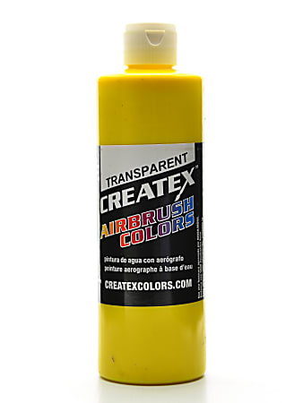 Createx Airbrush Colors Transparent 16 Oz Brite Yellow - Office Depot