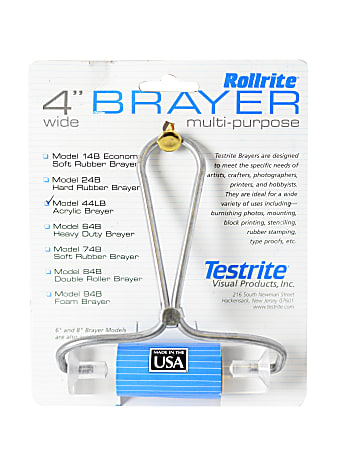 Testrite Visual Products Lucite Roller Burnisher, 4"