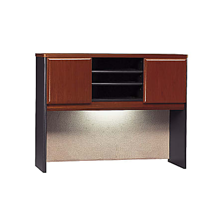 Bush Business Furniture Office Advantage Hutch 48"W, Hansen Cherry/Galaxy, Standard Delivery