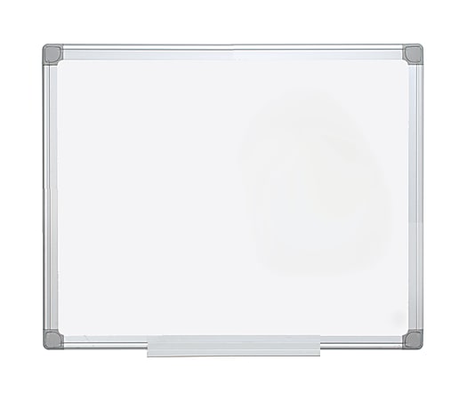 MasterVision® Earth Platinum Pure White™ Magnetic Dry-Erase Whiteboard, 24" x 36", Aluminum Frame With Silver Finish