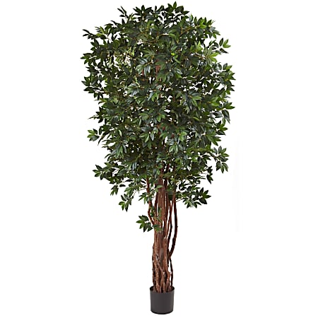 Nearly Natural Lychee 90”H Silk Tree With Pot,