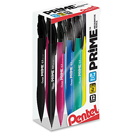 Pentel Prime Mechanical Pencils 0.7 mm Medium Point Assorted