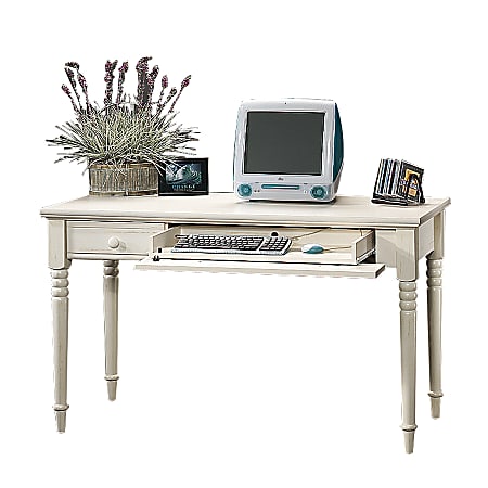 Sauder® Harbor View Collection Writing Desk, 31"H x 53 1/4"W x 23 1/2"D, Antiqued White