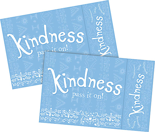 Barker Creek Thoughtfulness Awards & Bookmarks Set, 8-1/2" x 5-1/2", Kindness, Set Of 60 Awards