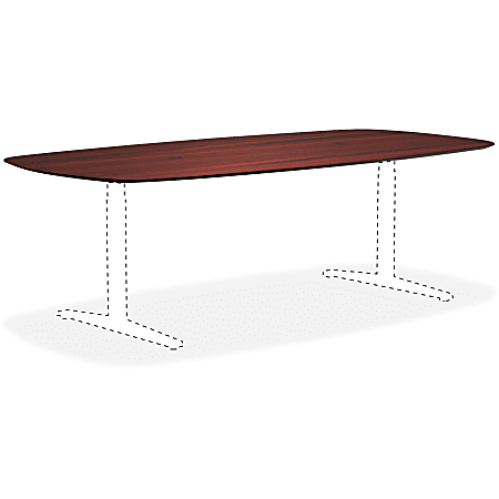 Lorell® Knife Edge Rectangular Conference Table Top, 8'W, Mahogany