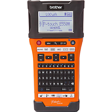 Brother P-touch EDGE PT-E550W Electronic Label Maker - Thermal Transfer - 1.18 in/s Mono - 180x 360 dpi - PTE550W