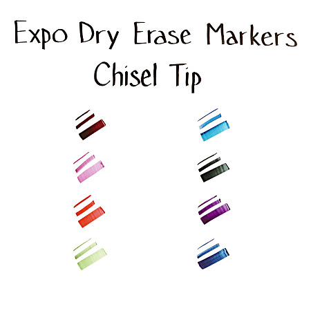 Dymo Expo Low Odor Chisel Tip Dry Erase Markers - 80699 - Office Basics 