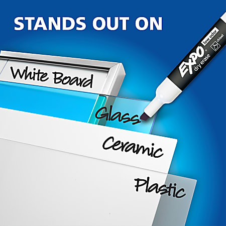 Expo® Low-Odor Dry-Erase Markers, Chisel Point, Assorted Colors