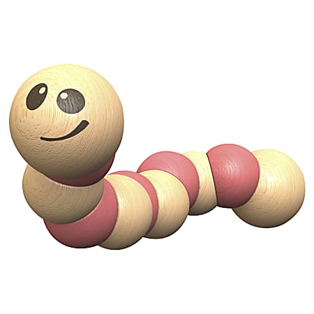 BeginAgain Toys Earthworm Wooden Toy - Skill Learning: Grasping