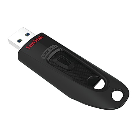 SanDisk Ultra USB 3.0 Flash Drive 128GB Black - Office Depot