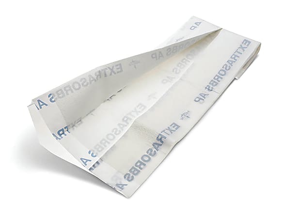 Extrasorbs Air-Permeable Disposable Dry Pads, 30" x 36", White, Bag Of 5 Dry Pads, Case Of 14 Bags