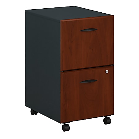 Bush Business Furniture Office Advantage 23-3/10"D Vertical 3-Drawer Mobile File Cabinet, Hansen Cherry/Galaxy, Standard Delivery