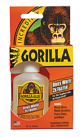 Gorilla Glue Original Multi-Purpose Indoor/Outdoor Waterproof Super Glue  Adhesive, 2-oz