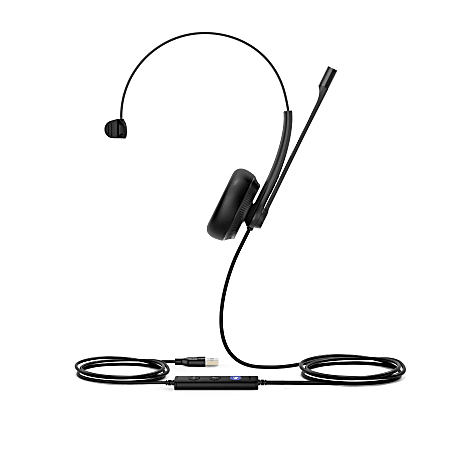 Yealink Mono UC USB Wired Headset, Black, YEA-UH34-MONO-UC