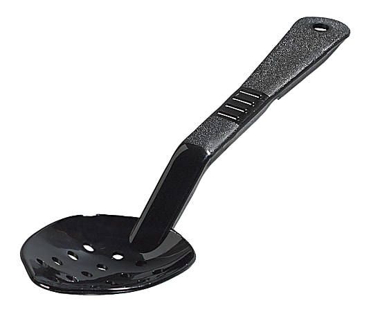 Carlisle Perforated High-Heat Serving Spoons, 11"L, Black, Pack Of 12