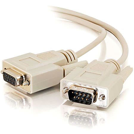 C2G 3ft DB9 M/F Extension Cable - Beige - DB-9 Male - DB-9 Female - 3ft - Beige